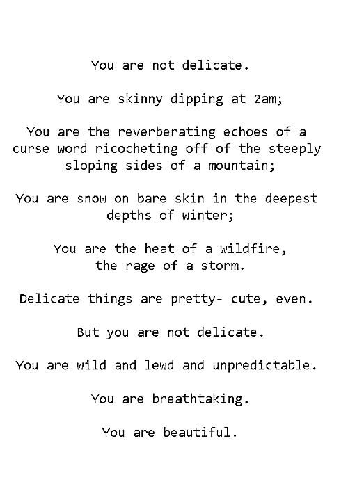 You Are Not Delicate  9